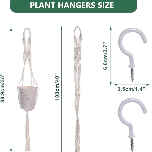 Bohemian Braided Plant Holder Hippie Outdoor/Indoor/Living Room/Dorm Decor - Picture 8 of 10